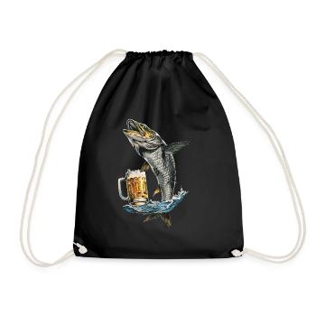 Tarpon Bier - Turnbeutel - Schwarz - Vorne