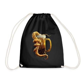 Wurm Bier - Turnbeutel - Schwarz - Vorne