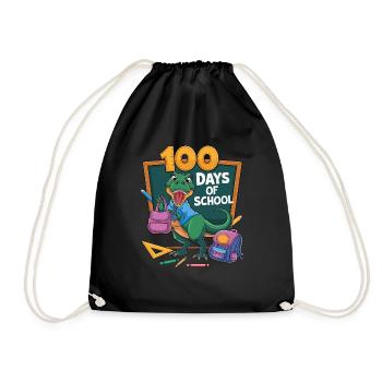 100e jour d’école 100 jour d’école des enfants - Sac de sport léger - noir - Devant