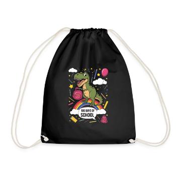 100th Day Of School 100 Day Of School Kids - Drawstring Bag - black - Front