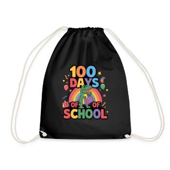 100th Day Of School 100 Day Of School Kids - Drawstring Bag - black - Front