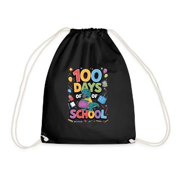 100e jour d’école 100 jour d’école des enfants - Sac de sport léger - noir - Devant