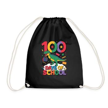 100th Day Of School 100 Day Of School Kids - Drawstring Bag - black - Front