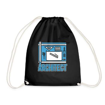 Architect I Love My Job - Drawstring Bag - black - Front