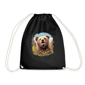 Grizzlis Ours grizzly - Sac de sport léger - noir - Devant