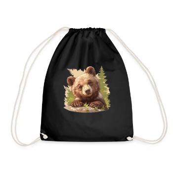 Grizzlis Ours grizzly - Sac de sport léger - noir - Devant