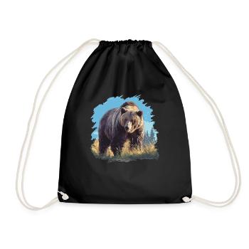Grizzlis Ours grizzly - Sac de sport léger - noir - Devant