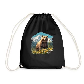 Grizzlis Ours grizzly - Sac de sport léger - noir - Devant