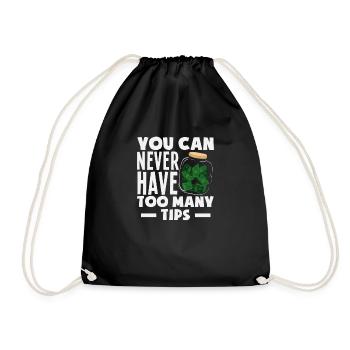Lustiger Barkeeper Spruch Barkeeper Geschenk - Turnbeutel - Schwarz - Vorne