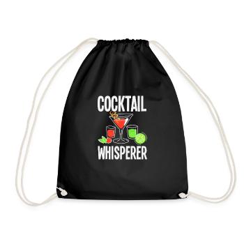 Funny Bartender Saying Bartender Gift - Drawstring Bag - black - Front
