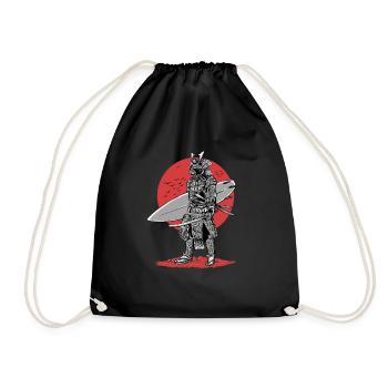 surfer samurai - Turnbeutel - Schwarz - Vorne