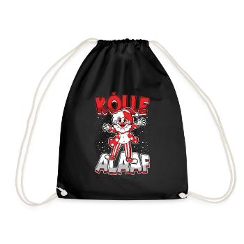 Kölle Alaaf Carnival Clown Funny Cologne Celebration - Drawstring Bag - black - Front
