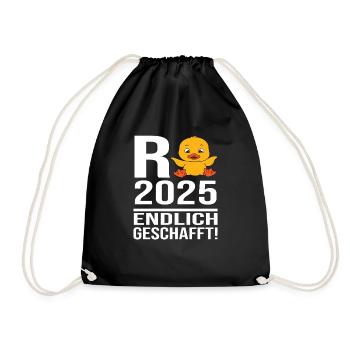 Pension 2025 Pensioner 2025 Pension 2025 - Drawstring Bag - black - Front