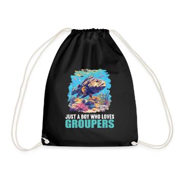 mérou mérou - Sac de sport léger - noir - Devant