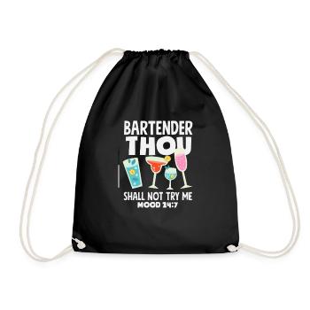 Barman drôle disant cadeau de barman - Sac de sport léger - noir - Devant