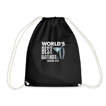 Lustiger Barkeeper Spruch Barkeeper Geschenk - Turnbeutel - Schwarz - Vorne