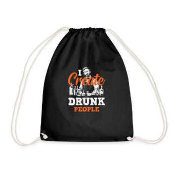 Funny Bartender Saying Bartender Gift - Drawstring Bag - black - Front
