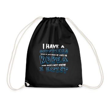 K-Pop : J’ai un petit ami en Corée - Sac de sport léger - noir - Devant