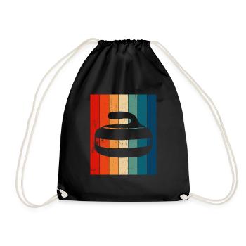 Curling Sport Curling - Drawstring Bag - black - Front