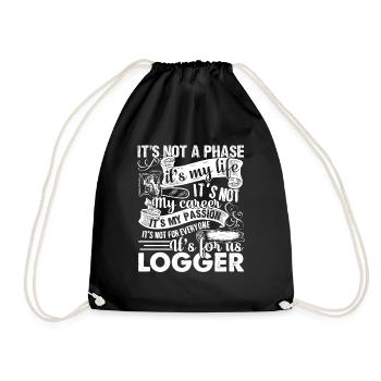 Logger Is My Passion - Drawstring Bag - black - Front