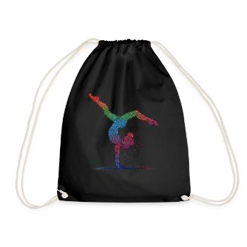 Gymnastics Gymnast Acrobatics Gymnast - Drawstring Bag - black - Front