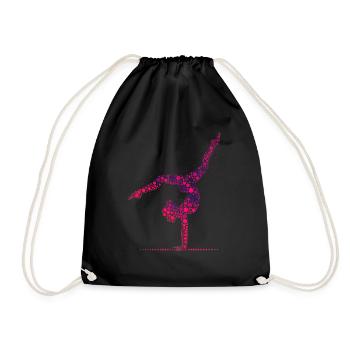 Gymnastics Gymnast Acrobatics Gymnast - Drawstring Bag - black - Front