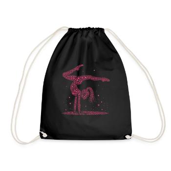 Gymnastics Gymnast Acrobatics Gymnast - Drawstring Bag - black - Front