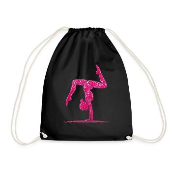 Gymnastics Gymnast Acrobatics Gymnast - Drawstring Bag - black - Front