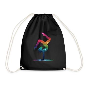 Gymnastics Gymnast Acrobatics Gymnast - Drawstring Bag - black - Front