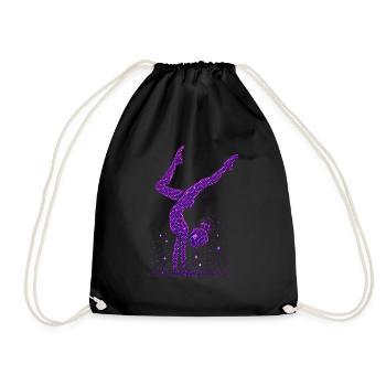 Gymnastics Gymnast Acrobatics Gymnast - Drawstring Bag - black - Front