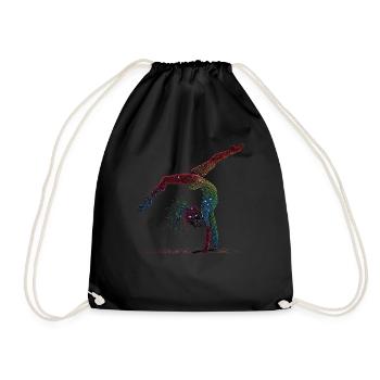 Gymnastics Gymnast Acrobatics Gymnast - Drawstring Bag - black - Front