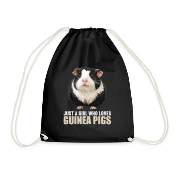 Meerschweinchen - Turnbeutel - Schwarz - Vorne