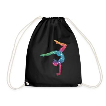 Gymnastics Gymnast Acrobatics Gymnast - Drawstring Bag - black - Front