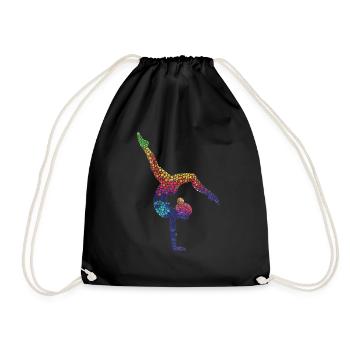 Gymnastics Gymnast Acrobatics Gymnast - Drawstring Bag - black - Front