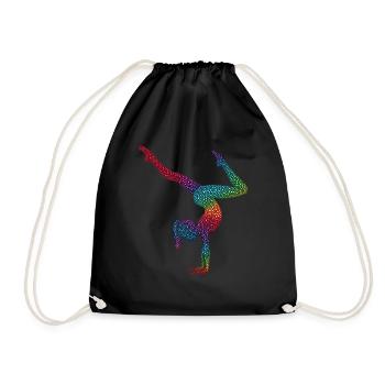 Gymnastics Gymnast Acrobatics Gymnast - Drawstring Bag - black - Front