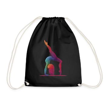 Gymnastics Gymnast Acrobatics Gymnast - Drawstring Bag - black - Front