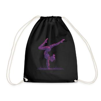 Gymnastics Gymnast Acrobatics Gymnast - Drawstring Bag - black - Front