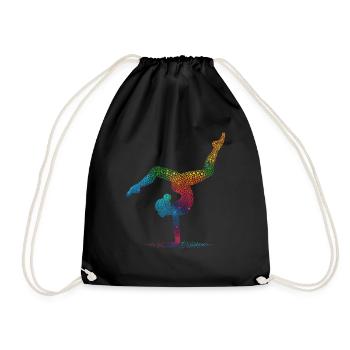 Gymnastics Gymnast Acrobatics Gymnast - Drawstring Bag - black - Front