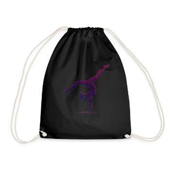 Gymnastics Gymnast Acrobatics Gymnast - Drawstring Bag - black - Front