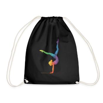 Gymnastics Gymnast Acrobatics Gymnast - Drawstring Bag - black - Front