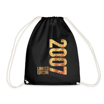 18th Birthday Boy Gift Limited Edition 2007 - Drawstring Bag - black - Front