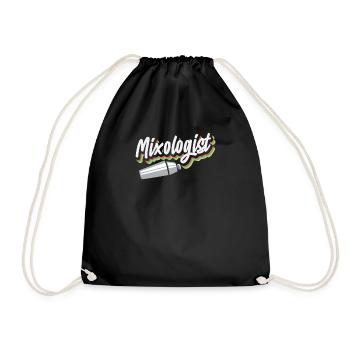Lustiger Barkeeper Spruch Barkeeper Geschenk - Turnbeutel - Schwarz - Vorne