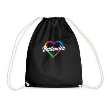 Funny Bartender Saying Bartender Gift - Drawstring Bag - black - Front