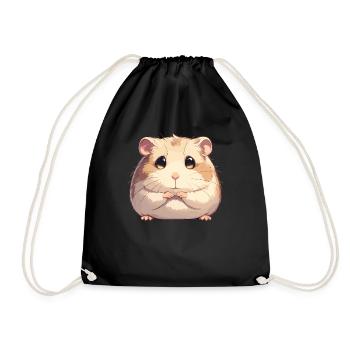 Hamster - Drawstring Bag - black - Front