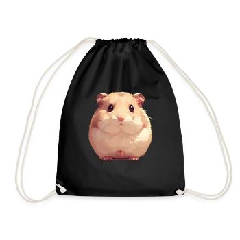 Hamster - Drawstring Bag - black - Front