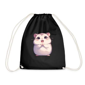 Hamster - Drawstring Bag - black - Front