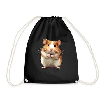 Hamster - Turnbeutel - Schwarz - Vorne