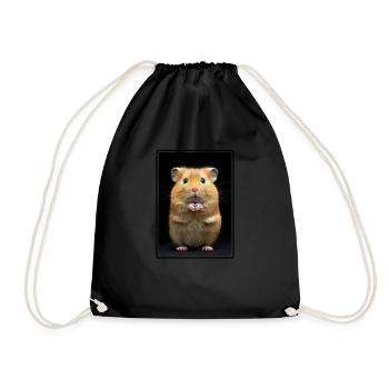 Hamster - Drawstring Bag - black - Front