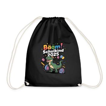 School Child 2025 School Enrollment Back to School - Drawstring Bag - black - Front