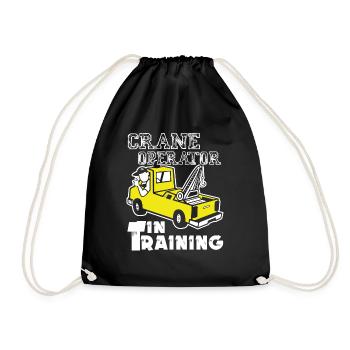 Crane Operator In Training - Drawstring Bag - black - Front